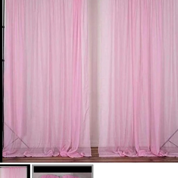 Other - Elegant Pink Sheer Curtains
